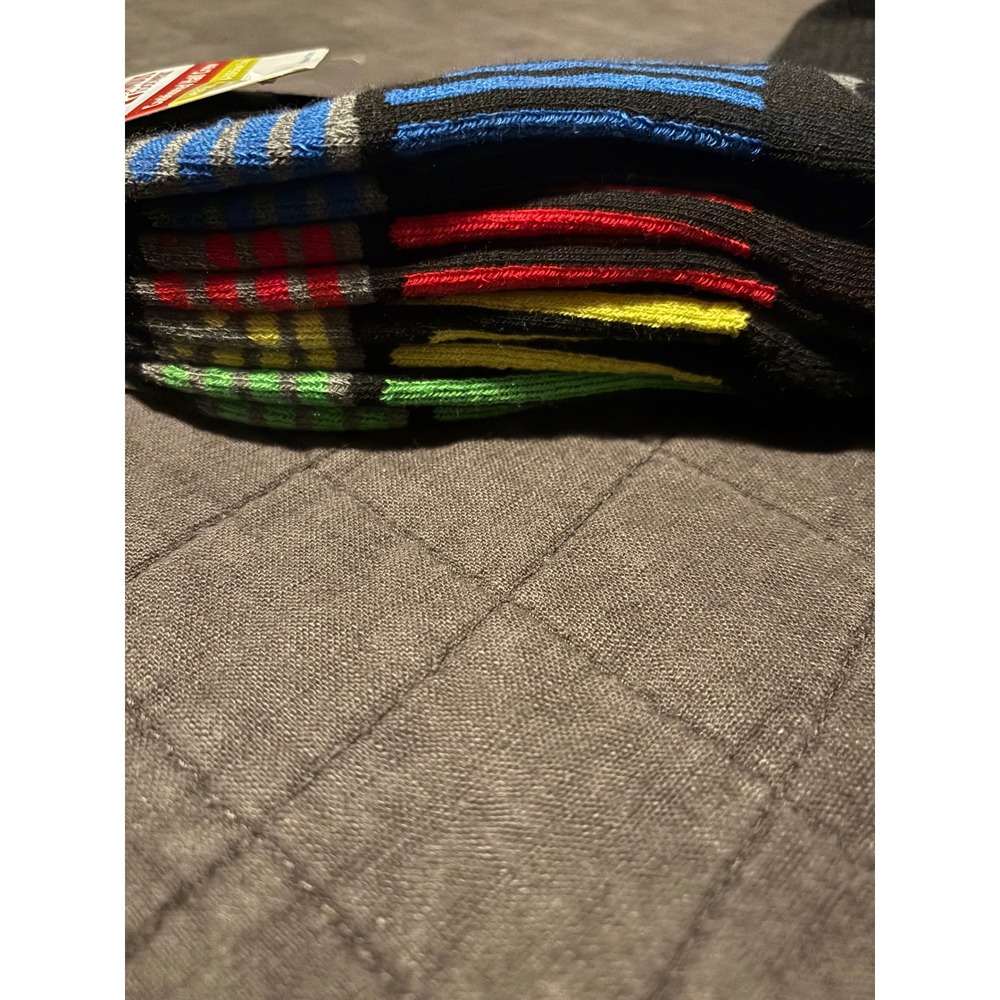 Famous Footwear Boys Cushioned Half Crew Socks 8 Pair Pack Black 6-8.5 Lot of‎ 2